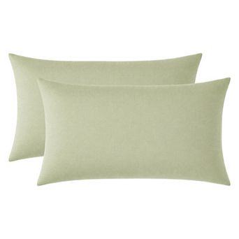 Pillow Protectors with Zipper Standard Size 2 Pack, Breathable Cotton Throw Pillow Covers