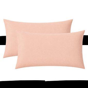 Pillow Protectors with Zipper Standard Size 2 Pack, Breathable Cotton Throw Pillow Covers