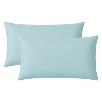 Pillow Protectors with Zipper Standard Size 2 Pack, Breathable Cotton Throw Pillow Covers