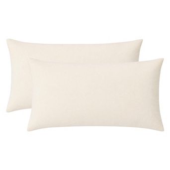 Pillow Protectors with Zipper Standard Size 2 Pack, Breathable Cotton Throw Pillow Covers