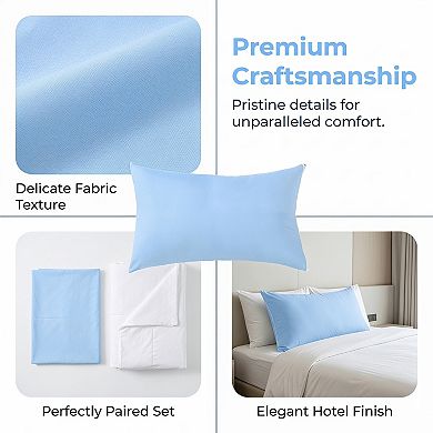 Standard-size Zippered Pillow Protector(2-pack), Waterproof Thin Polyester