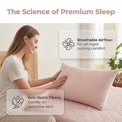Pillow Protectors with Envelope Standard Size 2 Pcs, Hypoallergenic Cotton Throw Pillow Covers