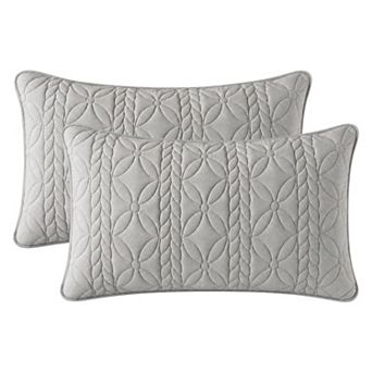 Pillow Protectors with Envelope Standard Size 2 Pcs, Quilted Cotton Throw Pillow Covers for Home
