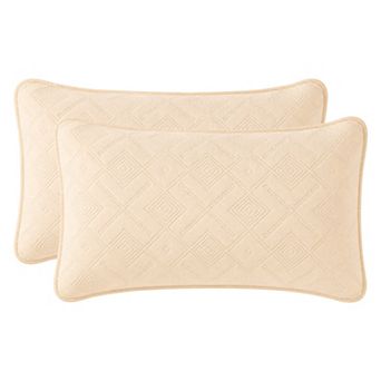 Pillow Protectors with Envelope Standard Size 2 Pack, Quilted Ployester Throw Pillow Covers