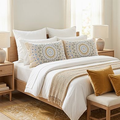 2 Pcs Cotton Pillowcase Smooth Cooling Pillow Envelope Closure Wrinkle Resistant Durable Pillowcases