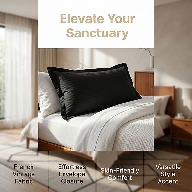 2 Pack Polyester Pillowcase Smooth Cooling Pillowcases Envelope Closure Wrinkle Resistant Pillowcase
