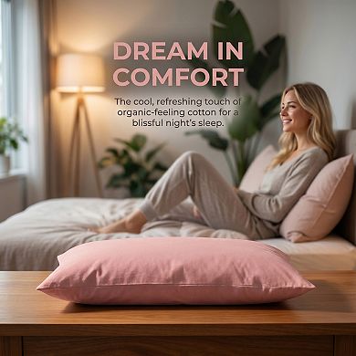 Single-Layer Envelope-Style Pillow Protector, 2-pack, Thin Polyester, Suitable for Home