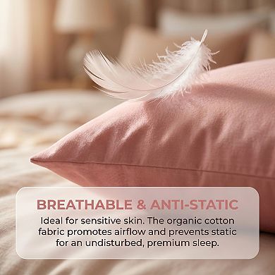 Single-Layer Envelope-Style Pillow Protector, 2-pack, Thin Polyester, Suitable for Home