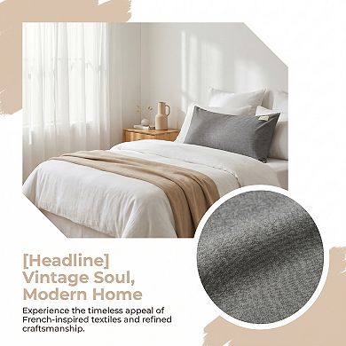 2 Pack Cotton Pillowcase, Colling Wrinkle Resistant Durable Pillow Cases Envelope Closure, Unisex