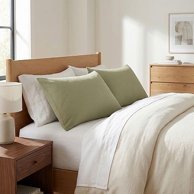 2 Pcs Cotton Pillowcase, Smooth Cooling Envelope Closure, Wrinkle Resistant Pillowcases