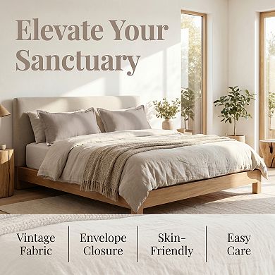 2 Pack Cotton Pillowcase, Smooth Comfortable Envelope Closure Wrinkle Resistant Durable Pillowcases