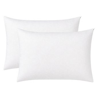 20"x28" Pillow Protectors with Zipper 2 Pcs, Breathable Cotton Throw Pillow Covers for Home Hotel