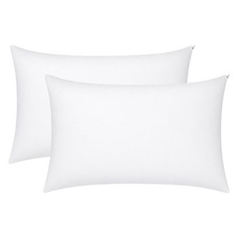 19x29 inch Pillow Protectors with Zipper 2 Pcs, Breathable Cotton Throw Pillow Covers for Home Hotel