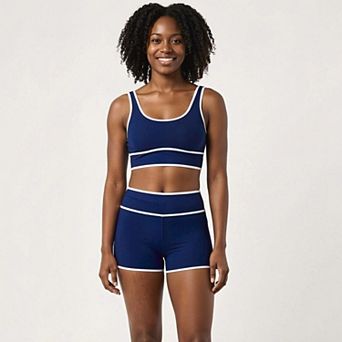 Women's Long Line SwimBra Two-Toned Collection