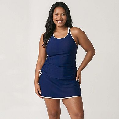 Women's Maya Tankini Swim Top With Removable Cups Two-Toned Collection