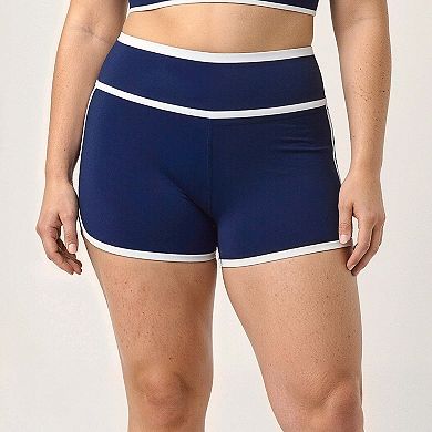 Women's High-Waisted Swim Shorts Two-Toned Collection