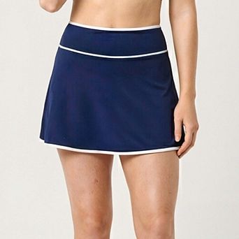 Women's High Waisted Mini Swim Skirt With Shorts Two-Toned Collection