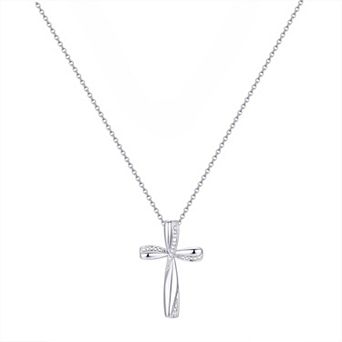 Forever Radiant Diamond Accent 3D Cross Pendant Necklace
