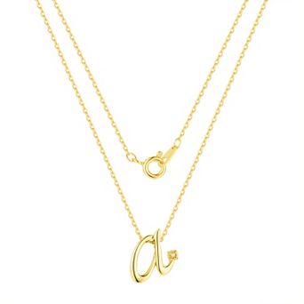 Forever Radiant Diamond Accent Inital Pendant Necklace