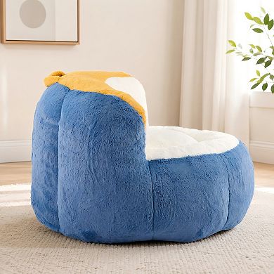 Heybly Oversized Bean Bag Chair with Shredded Foam Filling, No Assembly Required