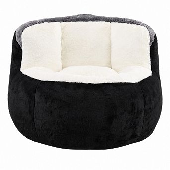 Heybly Oversized Bean Bag Chair with Shredded Foam Filling, No Assembly Required