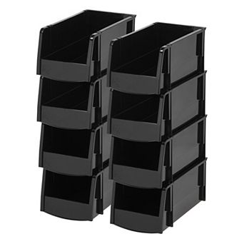 IRIS 11” x 6” x 5” Medium Plastic Stackable Open Front Organizer bin Caddy Basket for
