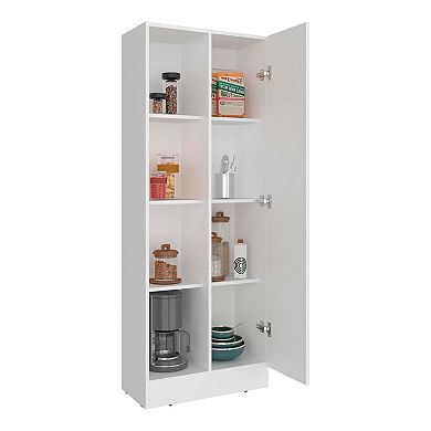 Flovilla Multistorage Cabinet with Shelves And Door for Storage, White
