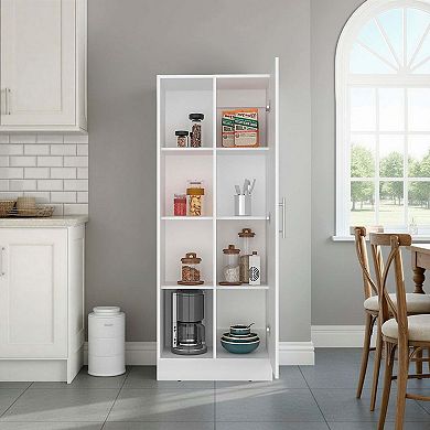 Flovilla Multistorage Cabinet with Shelves And Door for Storage, White