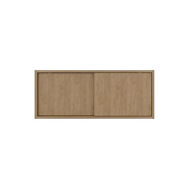 Slana Wall Cabinet, 2 Sliding doors, 1 Shelf, Natural Oak