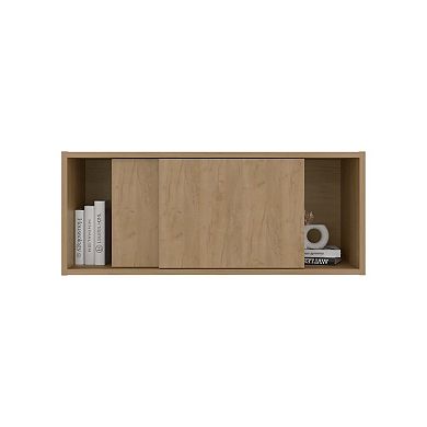 Slana Wall Cabinet, 2 Sliding doors, 1 Shelf, Natural Oak