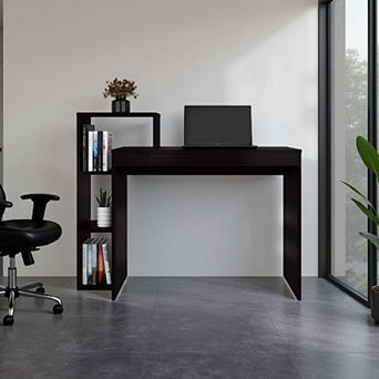 Venetie Desk, 3 Shelves, Black Wengue