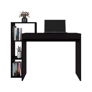 Venetie Desk, 3 Shelves, Black Wengue