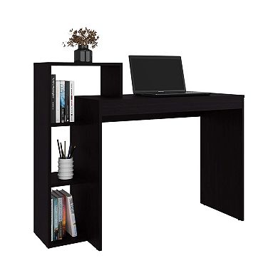 Venetie Desk, 3 Shelves, Black Wengue
