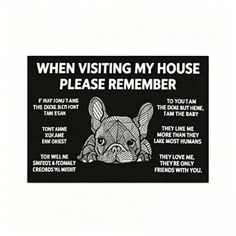 Sketch Style Dog Funny Quote Floor Mat Humor Pet Lover Household Rug