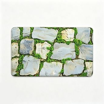 Stone Slab Moss Path Floor Mat Rustic Garden Cottage Doormat