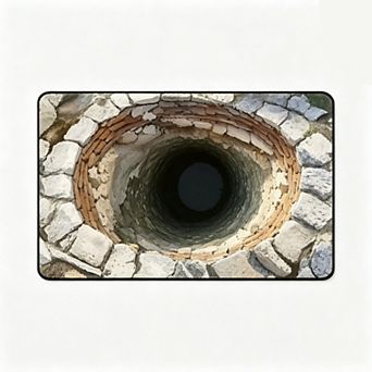 Stone Ancient Well 3D Floor Mat Unique Realistic Art Entry Rug