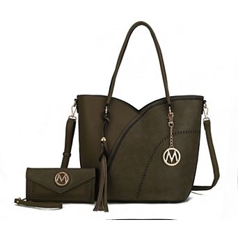 MKF Collection Imogene Whipstitch Shoulder Bag & Wallet by Mia K