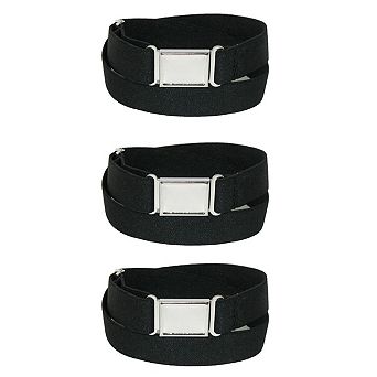 CTM Kids' Elastic Stretch Belt with Magnetic Buckle (Pack of 3)