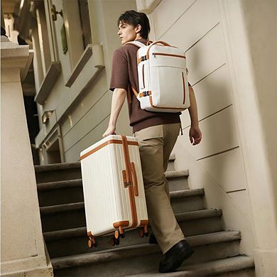 Quick Deer 3 Piece Hardside Luggage Set with Spinner Wheels and TSA Lock White