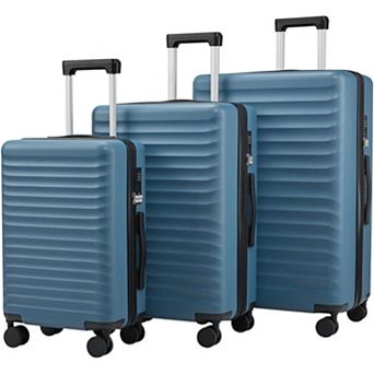 Quick Deer 3 pc Hardside Luggage Set with Spinner Wheels and TSA Lock