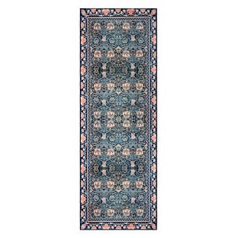 lxt-Washable Area Rug Boho Floral Rugs for Living Room Nursery Rug Floor Carpet Non Shedding Rugs
