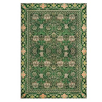 lxt-Washable Area Rug Boho Floral Rugs for Living Room Nursery Rug Floor Carpet Non Shedding Rugs