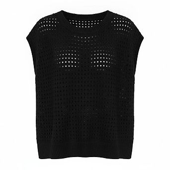 Womens Spring Tops Summer Shirts Crochet Cap Sleeve Sweater Pullover Cute Beach Vacation Clothes