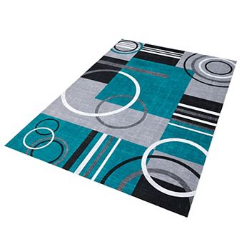Washable Modern Area Rug Soft Low Pile, Non-Slip, Non-Shedding, Mark Resistant