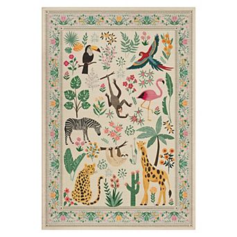 Area Rug Indoor Washable Rug Distressed Retro Carpet for Living Room Non Slip Indoor Low Pile Soft