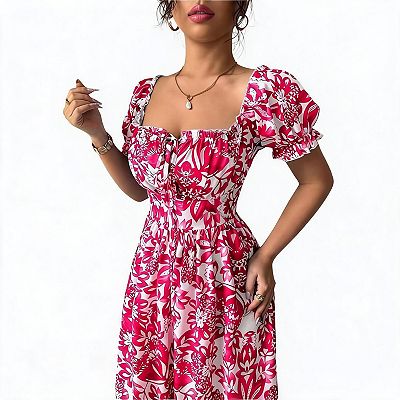 milkmaid a line dress Beige Milkmaid A-Line Maxi Arlette Dress XS