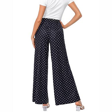 Women's Printed Drawstring Wide Leg Lounge Pants