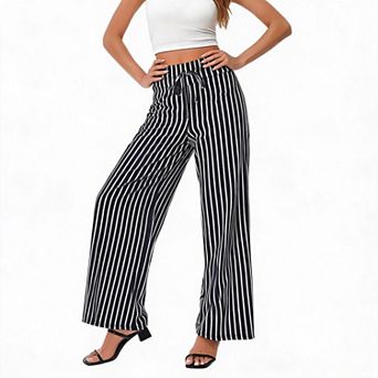 Women's Printed Drawstring Wide Leg Lounge Pants