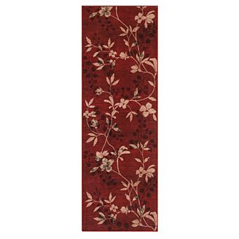 Washable Floral Area Rug - Non-Slip, Mark Resistant, Modern Carpet for Living Room