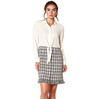High Rise Tweed Pencil Dress
